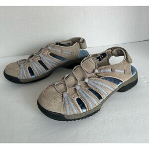 Clarks Collection Tuvia Maddee Fisherman Hiking Outdoor Sport Beige Sandals 6.5